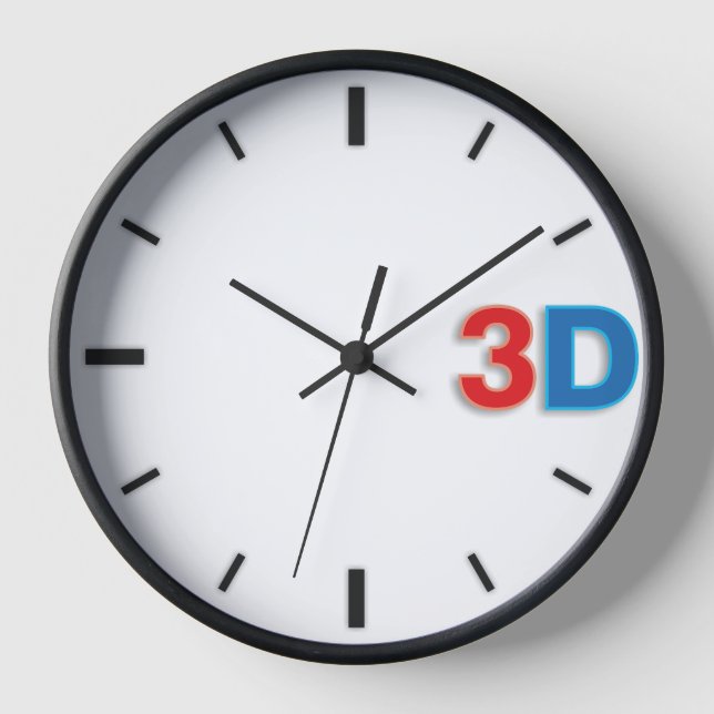 Reloj 3D O'Clock 2-RdBl. (Anverso)