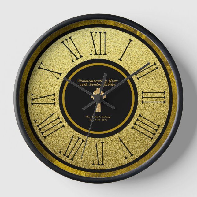Reloj 50.ª PERSONALIZADO del Aniversario de la Ordenació (Anverso)