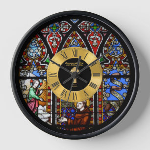 Reloj 50° Aniversario de la Ordenación Vidrio Manchado G