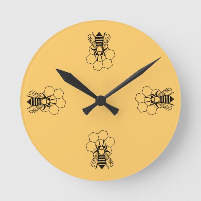 Reloj - abeja de la miel en el peine (Anverso)