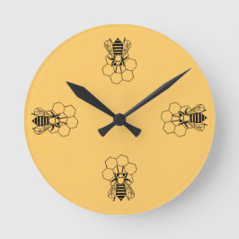 Reloj - abeja de la miel en el peine
