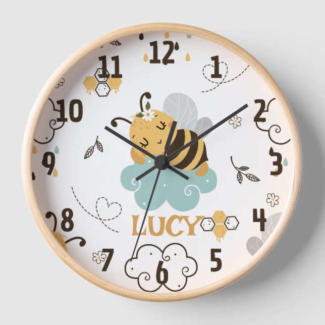 Reloj Abejas de miel y abejorros niños (Anverso)