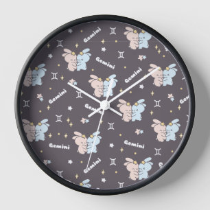 Reloj Abrazo de conejillos gemelos - Constelación de zod