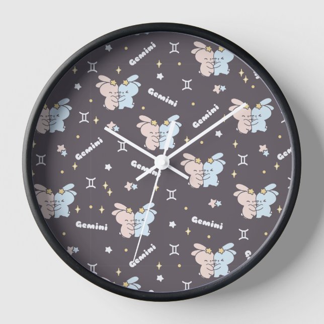 Reloj Abrazo de conejillos gemelos - Constelación de zod (Anverso)