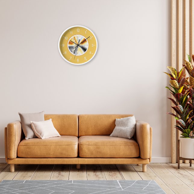 Reloj Abstract Orange Gradient Fractal Art (Subido por el creador)