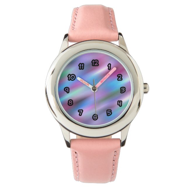 Reloj abstracto colorido (Anverso)