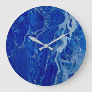 Reloj abstracto con diseño de arte acrílico de flu