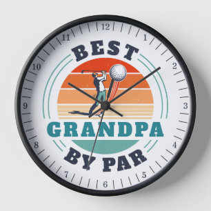 Reloj Abuelo retro cumpleaños abuelo de golf retro