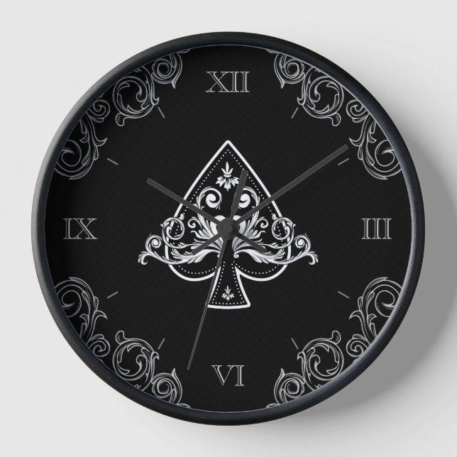 Reloj Ace of Spades Black Casino (Anverso)