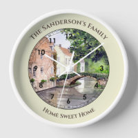 Acuarela Brujas Bélgica por Farida Greenfield