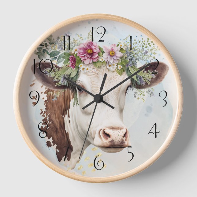 Reloj Acuarela De Flor De Vaca (Anverso)