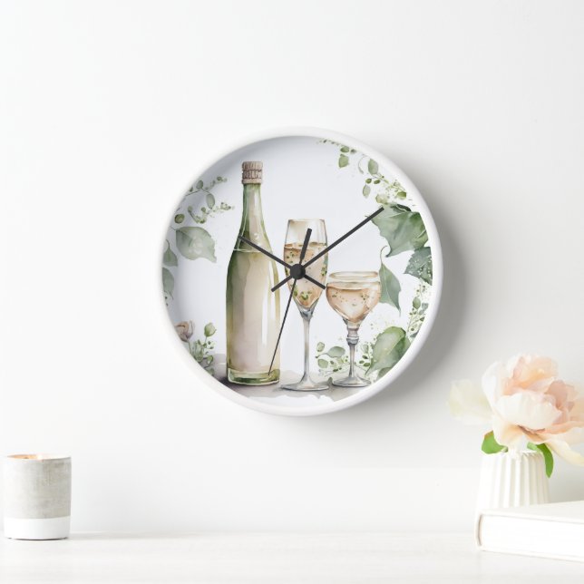 Reloj Acuarela de vino (Hogar)