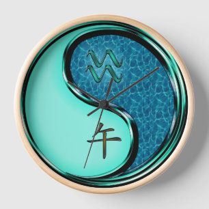 Reloj Acuario & Caballo de Agua