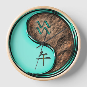 Reloj Acuario & Caballo de Tierra