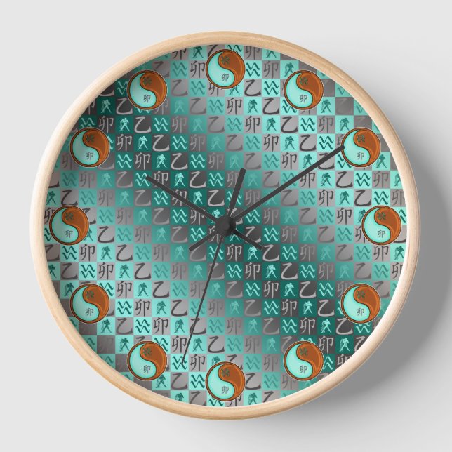 Reloj Acuario & Conejo de Madera (Anverso)