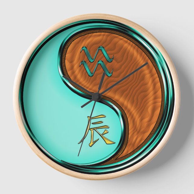 Reloj Acuario & Dragón de Madera (Anverso)