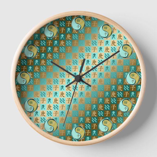 Reloj Acuario & Rata de Metal (Anverso)