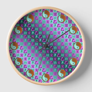 Reloj Acuario y Cerdo de Madera