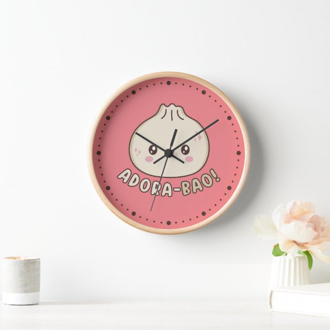 Reloj Adora-Bao Cute Kawaii Bao Dumpling Pun Lover (Hogar)