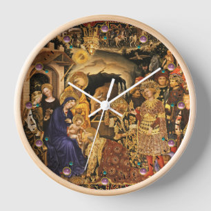 Reloj ADORACIÓN DE MAGI Gentile Da Fabriano, Navidades
