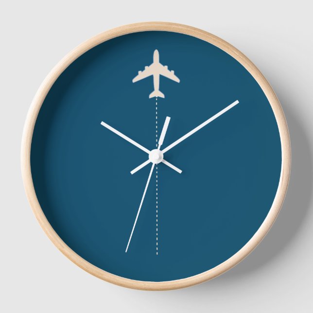 Reloj aeroplano del viaje con la línea de puntos (Anverso)