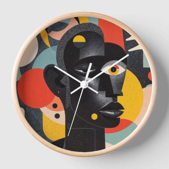 Reloj Aesthetic Colorful Abstract Dadaism  (Anverso)