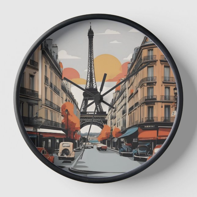 Reloj Afiche de París (Anverso)