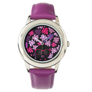 Reloj afro diva morado rosado
