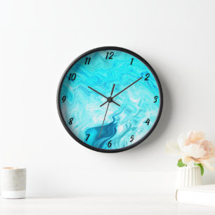 Reloj Agate Geode Patterns Verde azulada Blue Artsy Resu