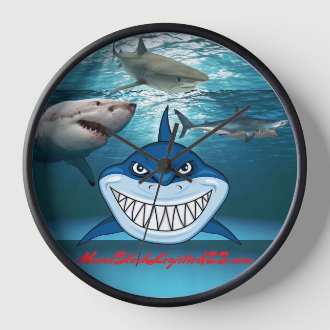 Reloj Agua Infestada De Tiburón (Reloj) (Anverso)