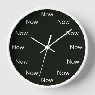 Reloj Ahora es Zen™ - Budista taoísta mindfulness negro