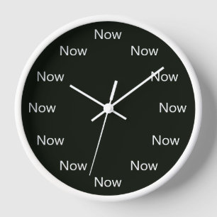 Reloj Ahora es Zen™ - Budista taoísta mindfulness negro
