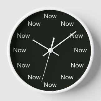 Reloj Ahora es Zen™ - Budista taoísta mindfulness negro