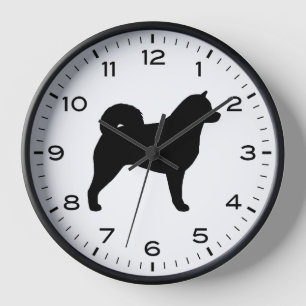 Reloj Alaskan Malamute Perro Raza Silhouette