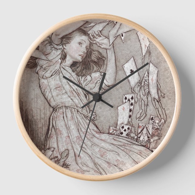 Reloj Alice In Wonderland Lewis Carroll Rackham (Anverso)