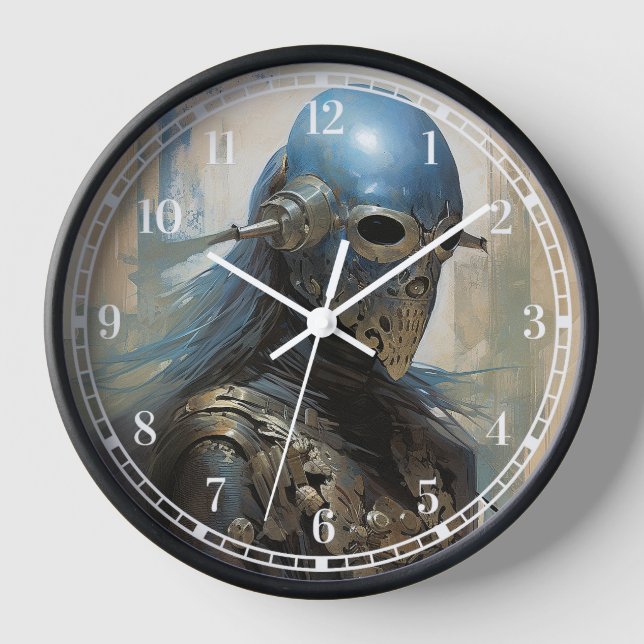 Reloj Alien de ciencia ficción con máscara de casco (Anverso)