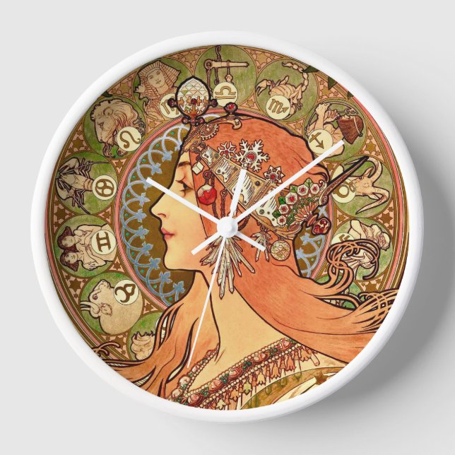 Reloj Alphonse Mucha - Zodiac (Anverso)