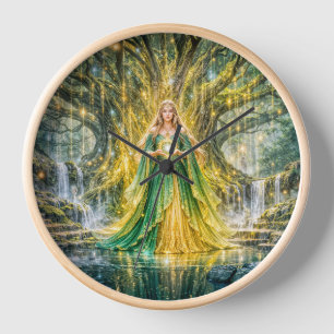 Reloj Ama bajo el Árbol del Mundo Fantasía Encantada