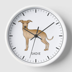 Reloj Amanecer El Galgo Italiano Cute Perro Con Texto Pe