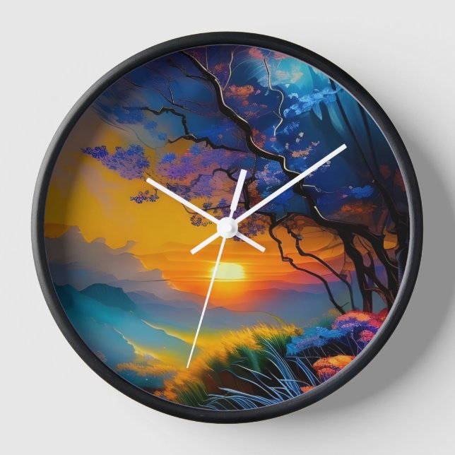 Reloj Amanecer sobre el estanque (Anverso)