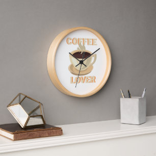 Reloj Amante del Café - Lindo y Acogedor para los Amante