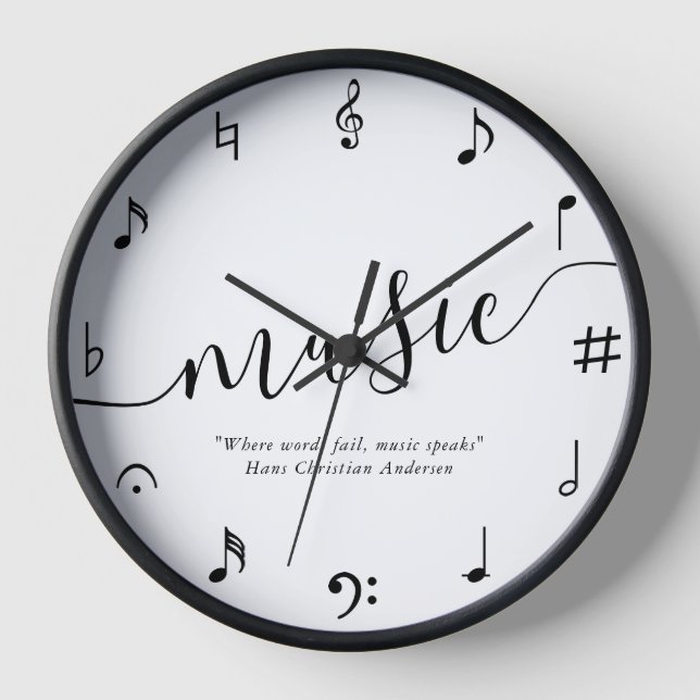 Reloj Amantes de la música personalizados (Anverso)
