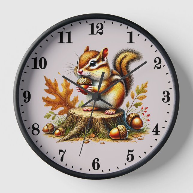 Reloj Amantes de los chipmunk estacionales (Anverso)