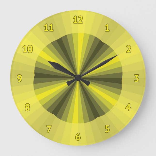 Reloj amarillo de ilusión óptica (Anverso)