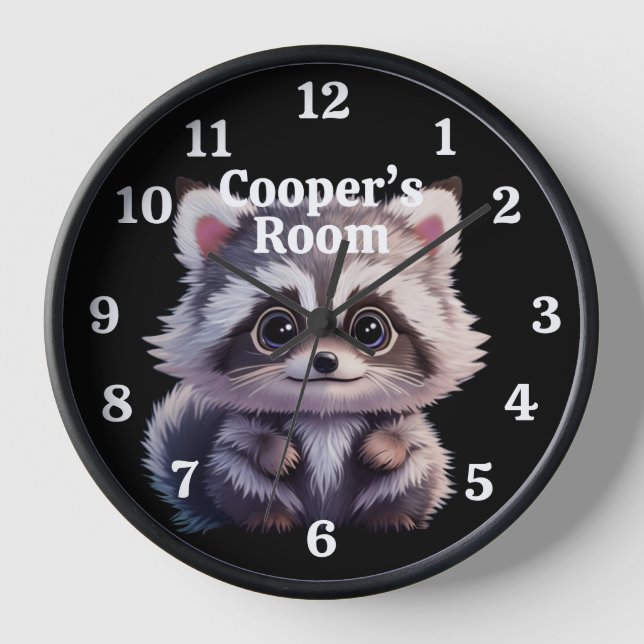 Reloj Amigos del bosque de animales de bosque de raccoon (Anverso)