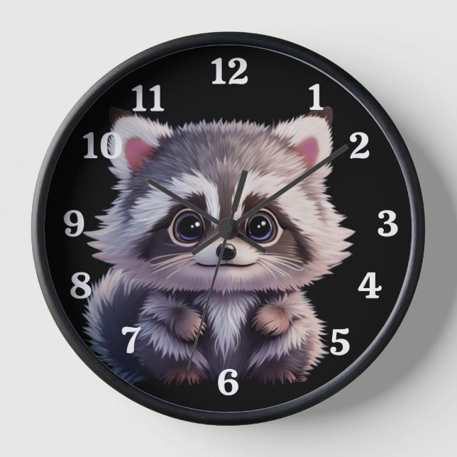 Reloj Amigos del bosque de animales de bosque de raccoon (Anverso)