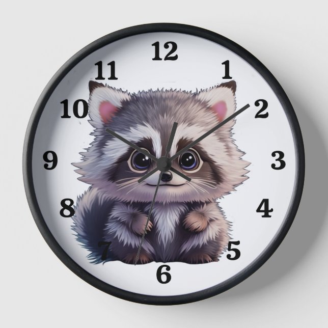 Reloj Amigos del bosque de animales de bosque de raccoon (Anverso)