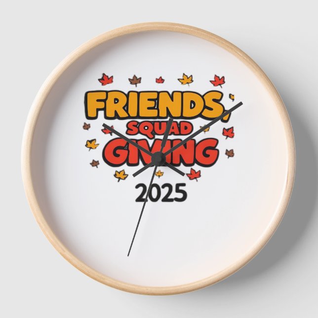 Reloj Amigos Del Escuadrón Que Da Agradecimiento Al Otoñ (Anverso)