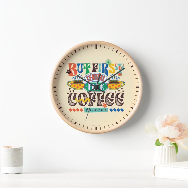 Reloj AMIGOS™ | Pero el primer café vibrante gráfico (Hogar)