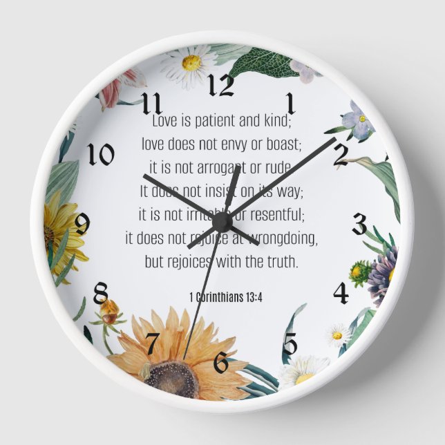 Reloj Amor, 1 Corintios 13:4, (Anverso)
